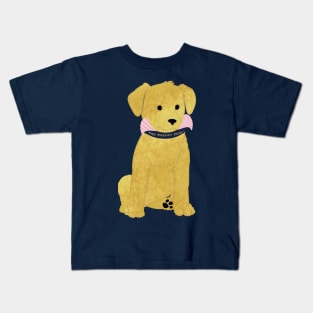 Cute Preppy Golden Retriever Puppy Kids T-Shirt